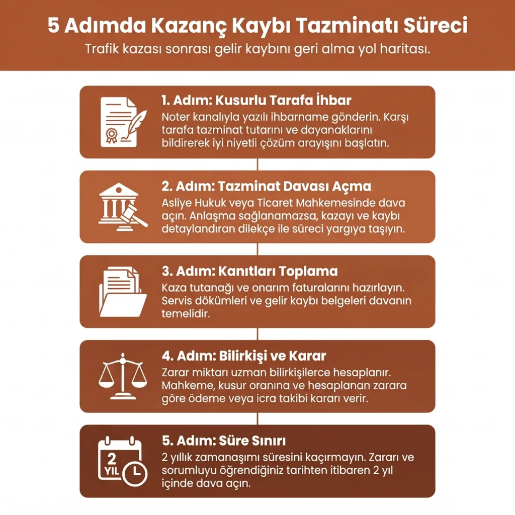 5 Adımda Kazanç Kaybı Tazminatı