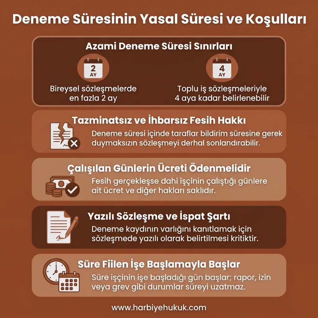 Deneme Süresi Yasal Süresi ve Koşulları