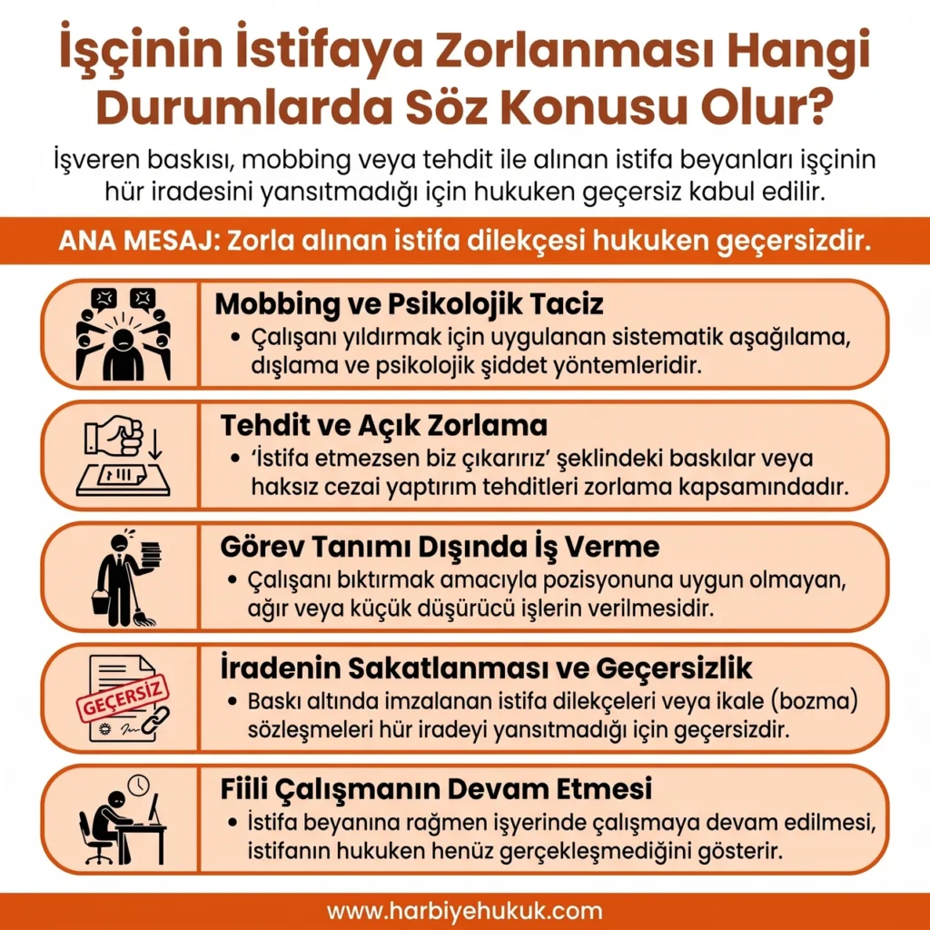 İşçinin İstifaya Zorlanması Hangi Durumlarda Söz Konusu Olur?