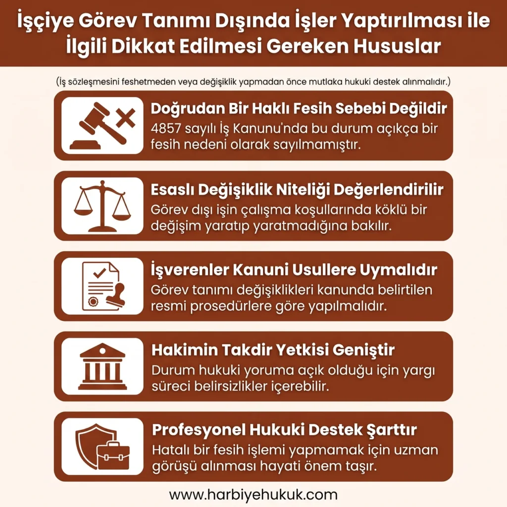 İşçiye Görev Tanımı Dışında İşler Yaptırılması ile İlgili Dikkat Edilmesi Gereken Hususlar