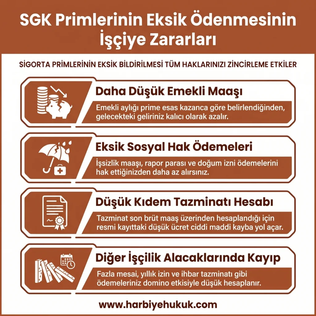 SGK Primlerinin Eksik Ödenmesinin İşçiye Zararları