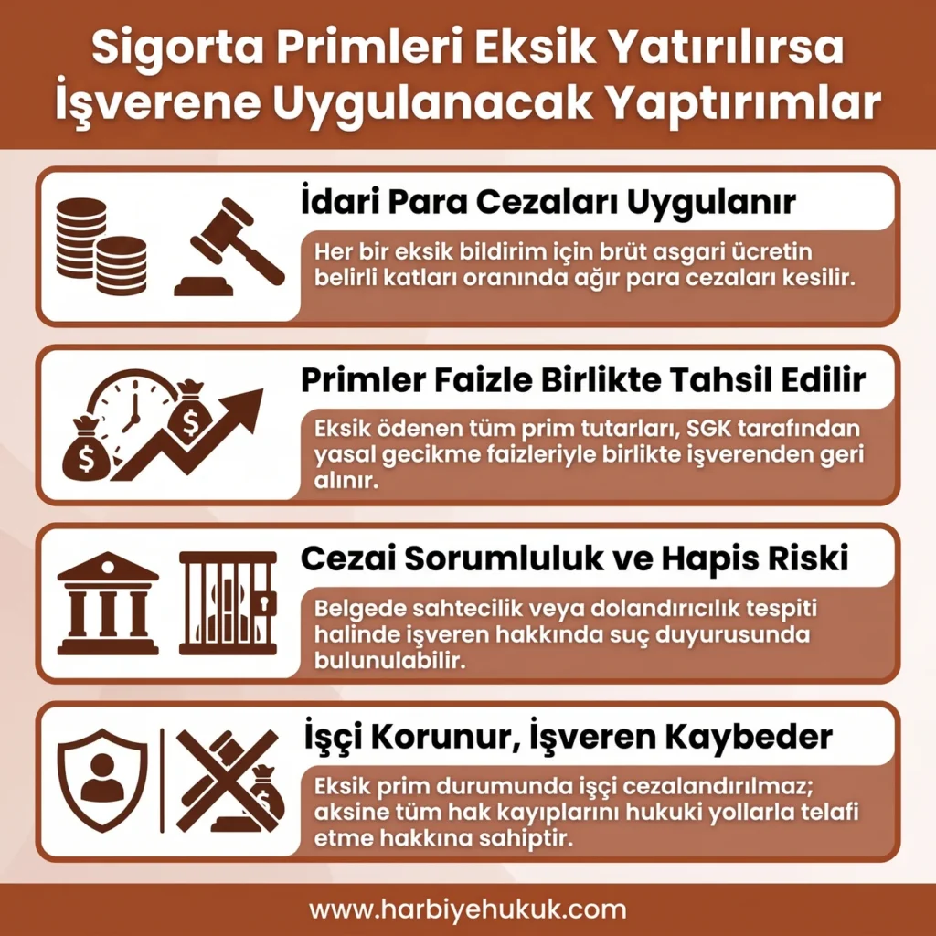 Sigorta Primleri Eksik Yatırılırsa İşverene Uygulanacak Yaptırımlar