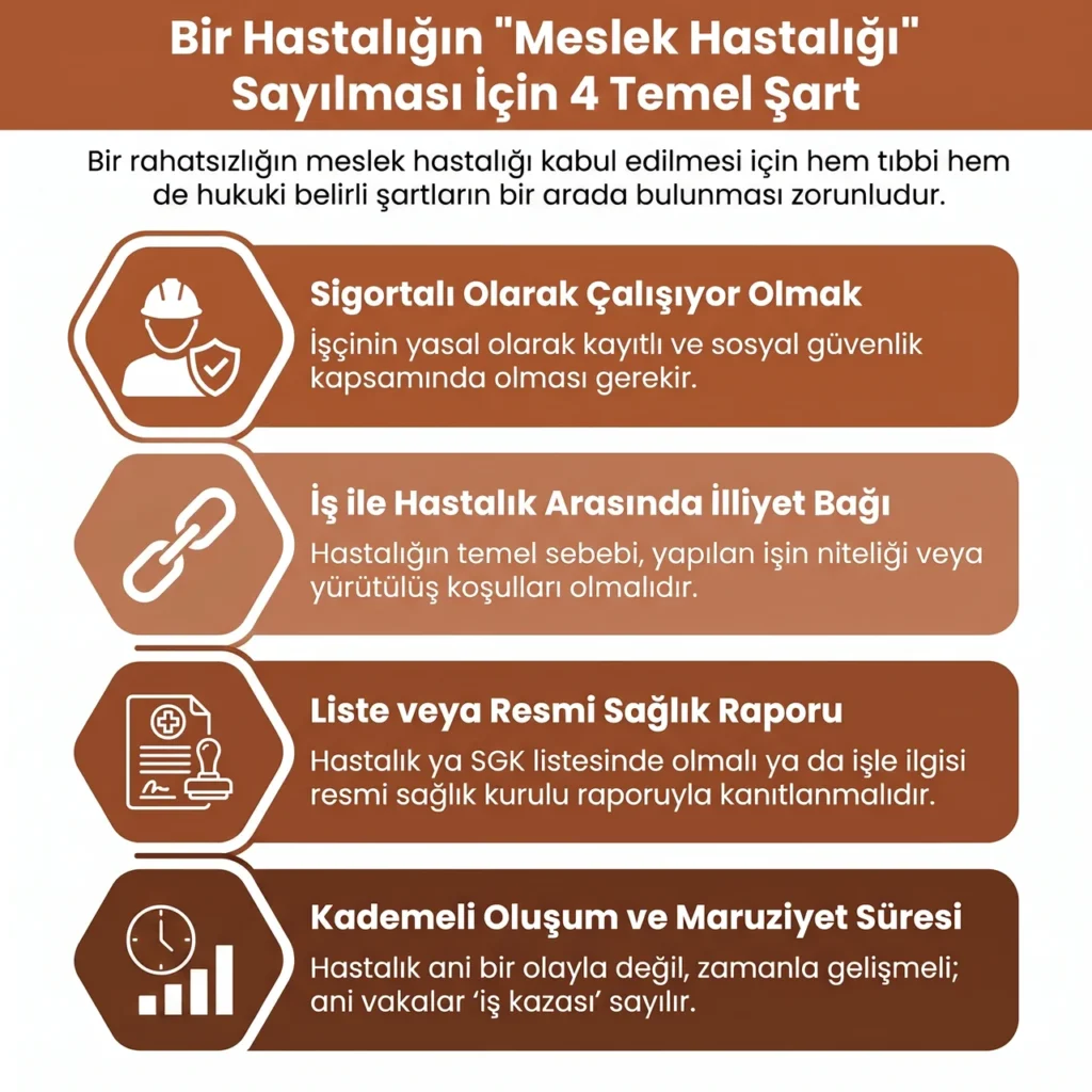 Meslek Hastalığı Şartları