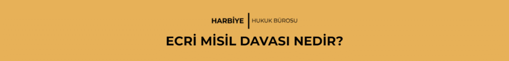 ECRİ MİSİL DAVASI NEDİR?