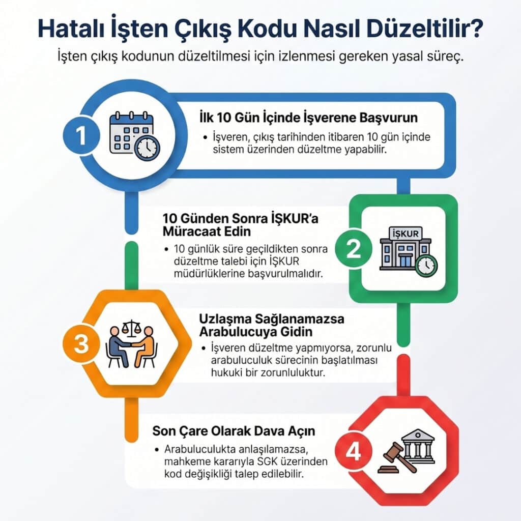 İşten Çıkış Kodu Nasıl Düzeltilir?