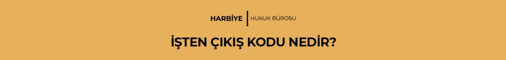 İŞTEN ÇIKIŞ KODU NEDİR?