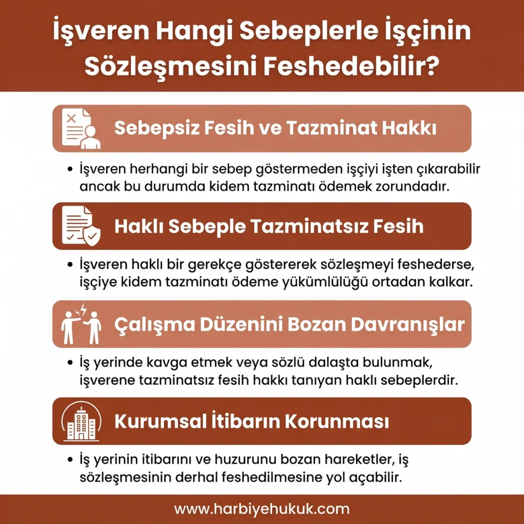 İşveren Hangi Sebeplerle İşçinin Sözleşmesini Feshedebilir?