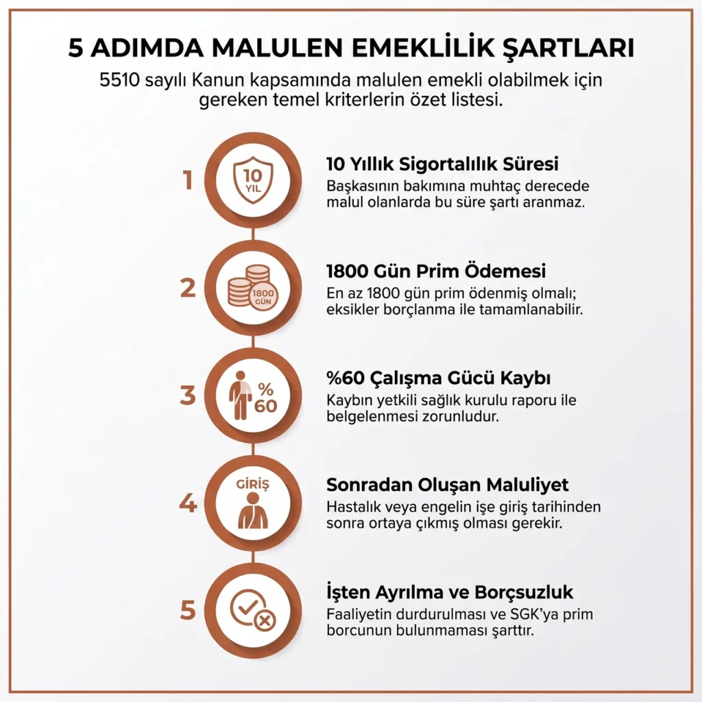 Malulen Emekli Olma Şartları