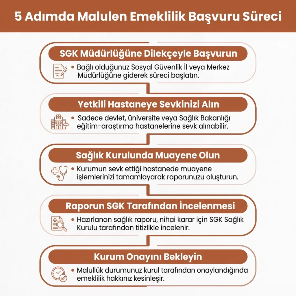 Malulen Emeklilik Başvurusu
