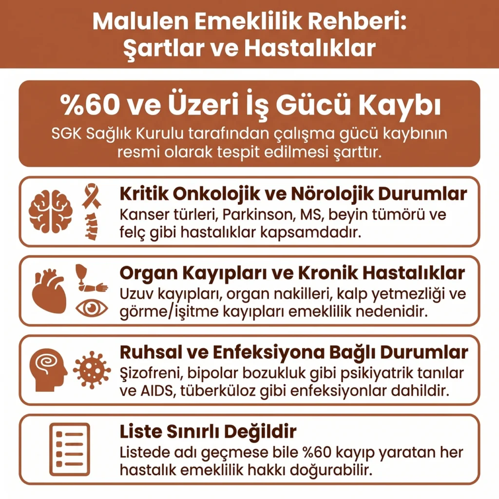 Malulen Emeklilik Şartları ve Hastalıklar