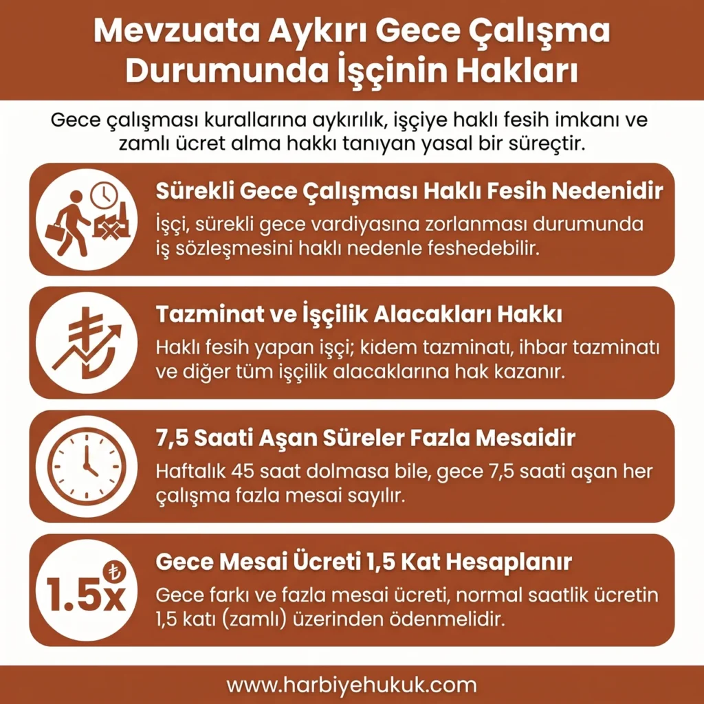 Mevzuata Aykırı Gece Çalışma Durumunda İşçinin Hakları