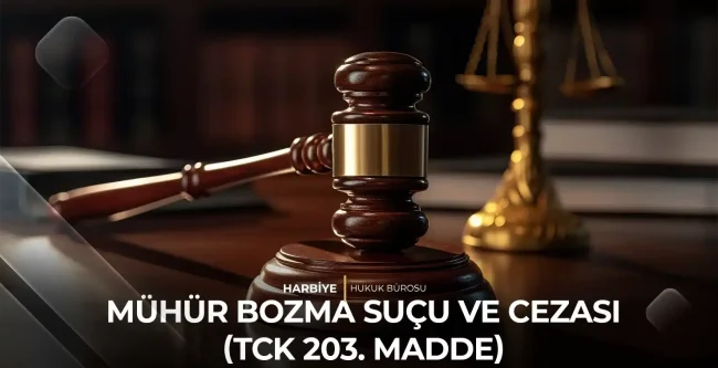 MÜHÜR BOZMA SUÇU VE CEZASI (TCK 203. MADDE)