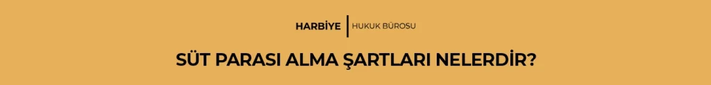 SÜT PARASI ALMA ŞARTLARI NELERDİR?