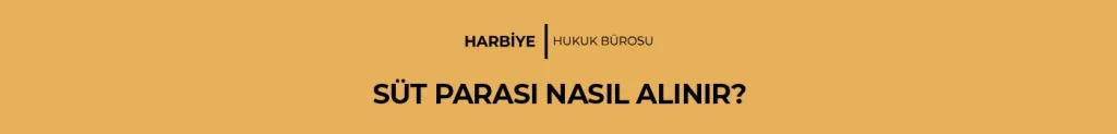 SÜT PARASI NASIL ALINIR?