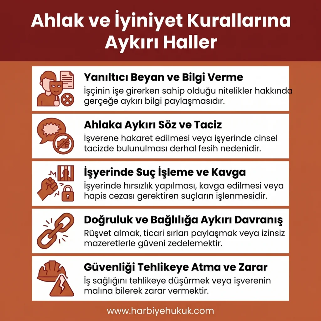 Ahlak ve İyiniyet Kurallarına Aykırı Haller