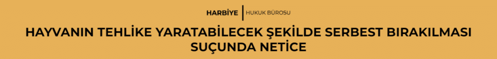 HAYVANIN TEHLİKE YARATABİLECEK ŞEKİLDE SERBEST BIRAKILMASI SUÇUNDA NETİCE