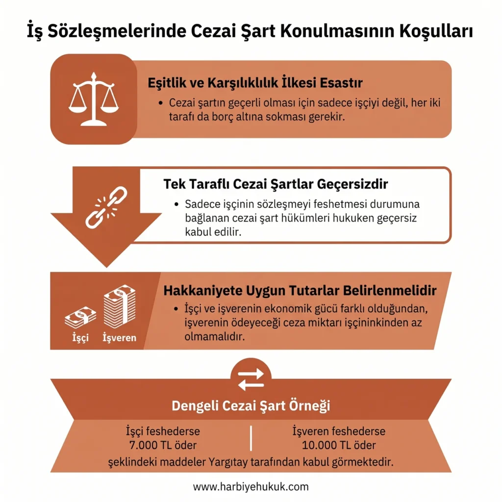 İş Sözleşmelerinde Cezai Şart Konulmasının Koşulları