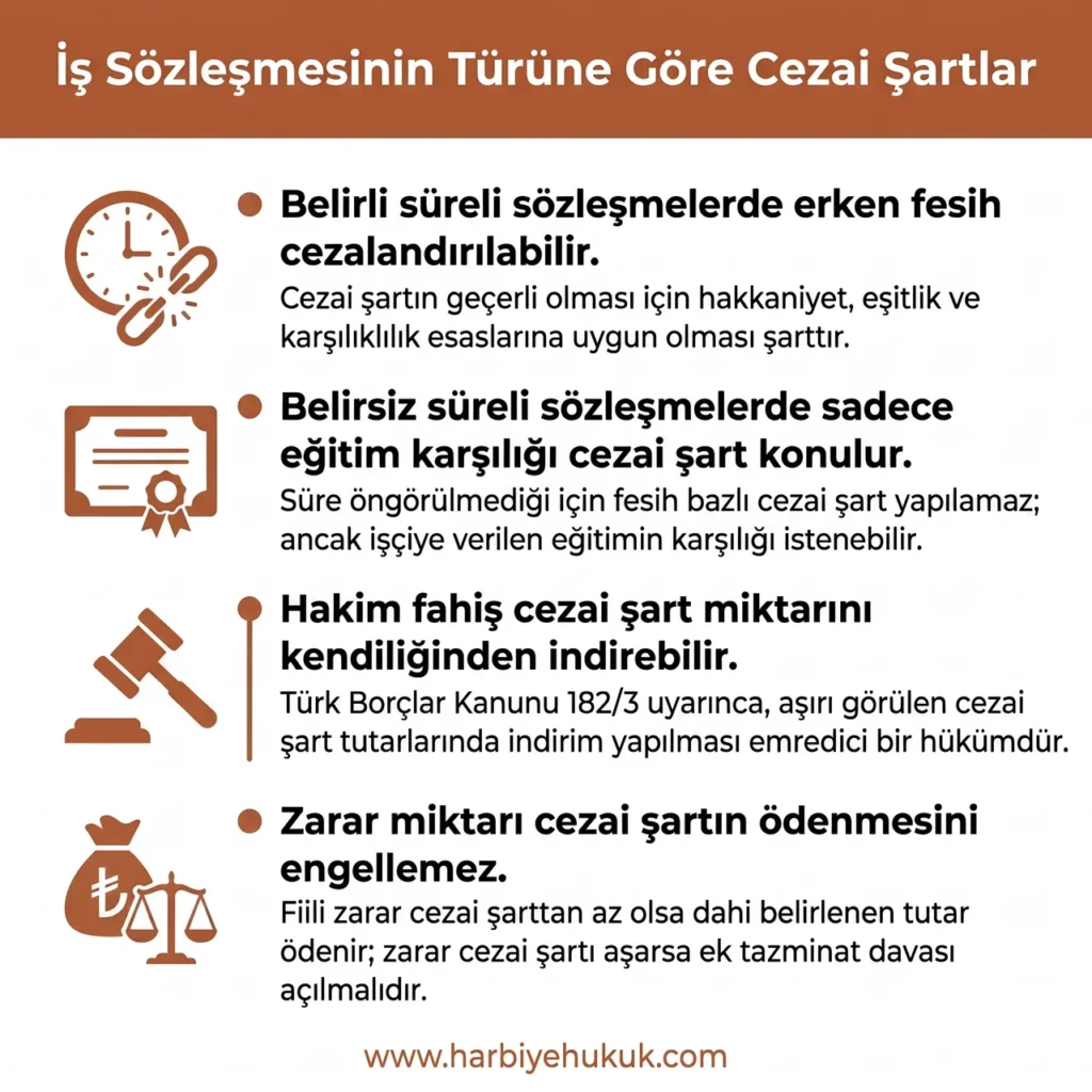 İş Sözleşmesi Cezai Şart Esasları