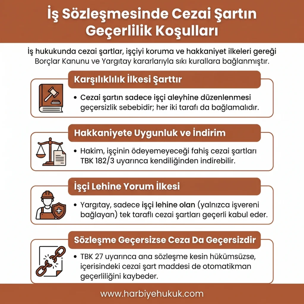 İş Sözleşmesi Cezai Şart Geçerlilik Koşulları