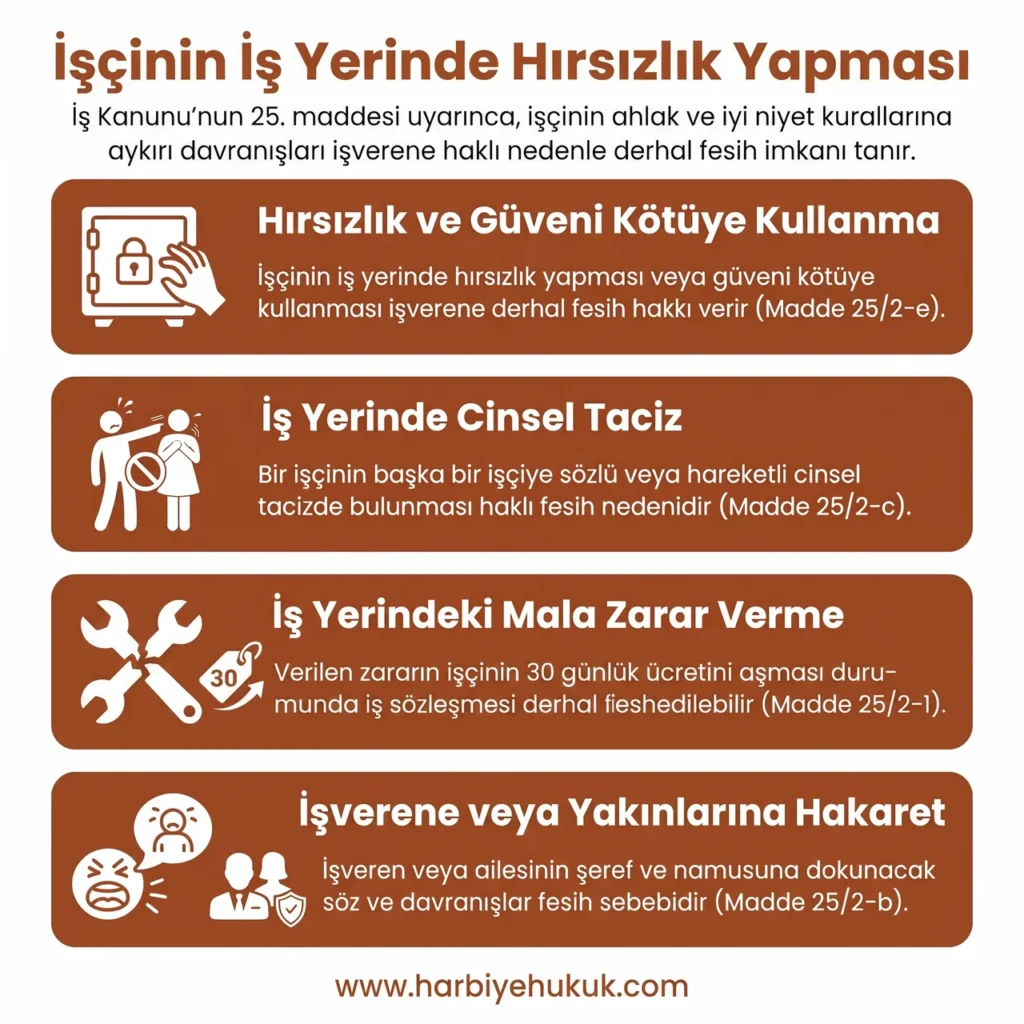 İş Yerinde Haklı Fesih Nedeni Olan Suçlar