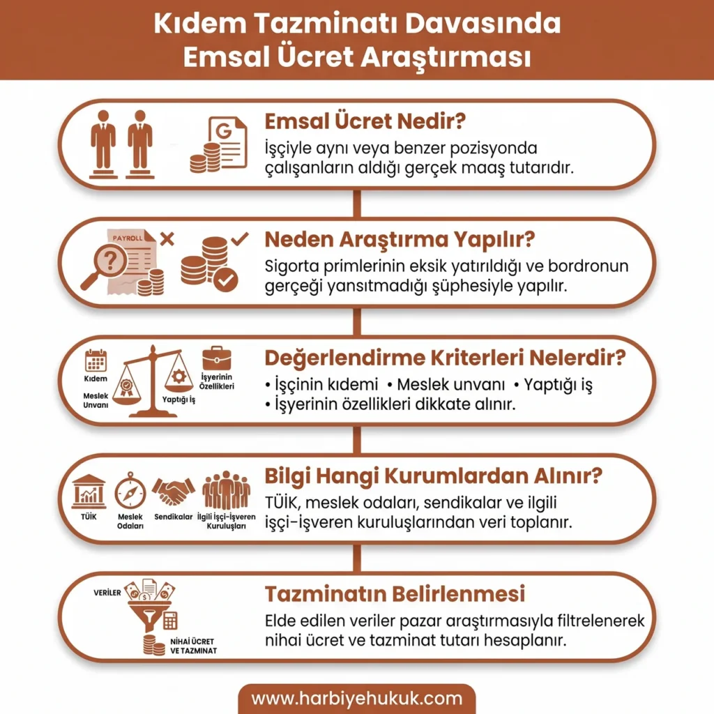 Kıdem Tazminatı Davasında Emsal Ücret Araştırması
