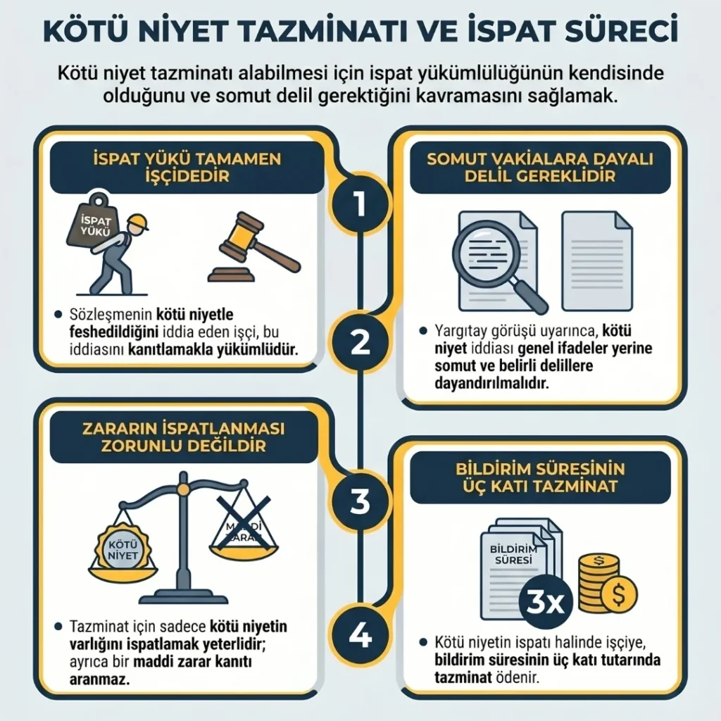 Kötü Niyet Tazminatında İspat Süreci