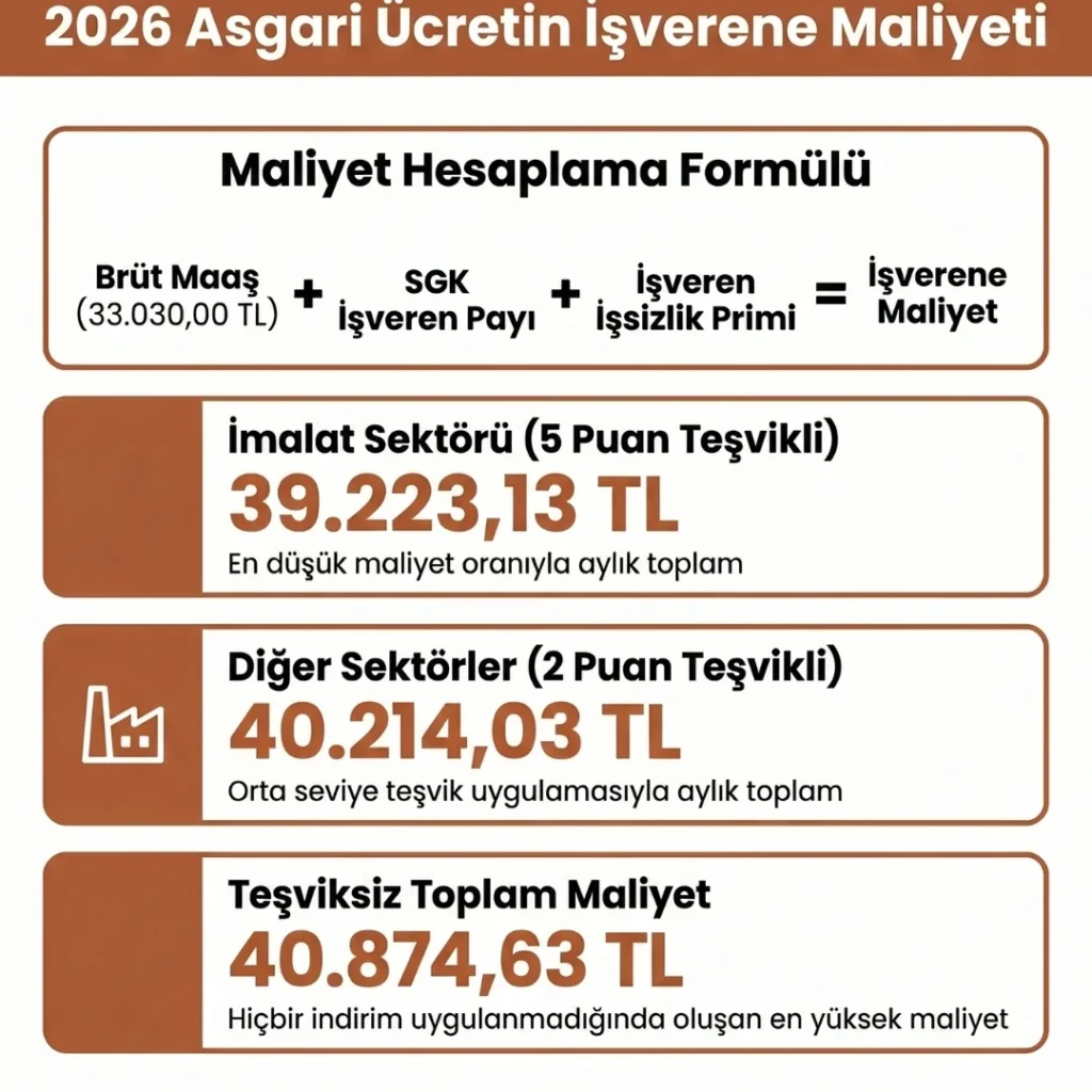İşveren Asgari Ücret Maliyet 2026