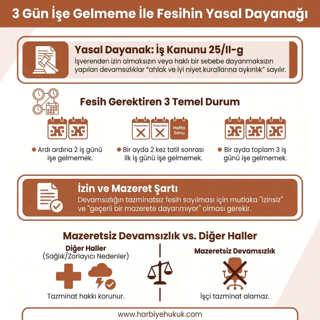 3 Gün İşe Gelmeme İle Fesihin Yasal Dayanağı