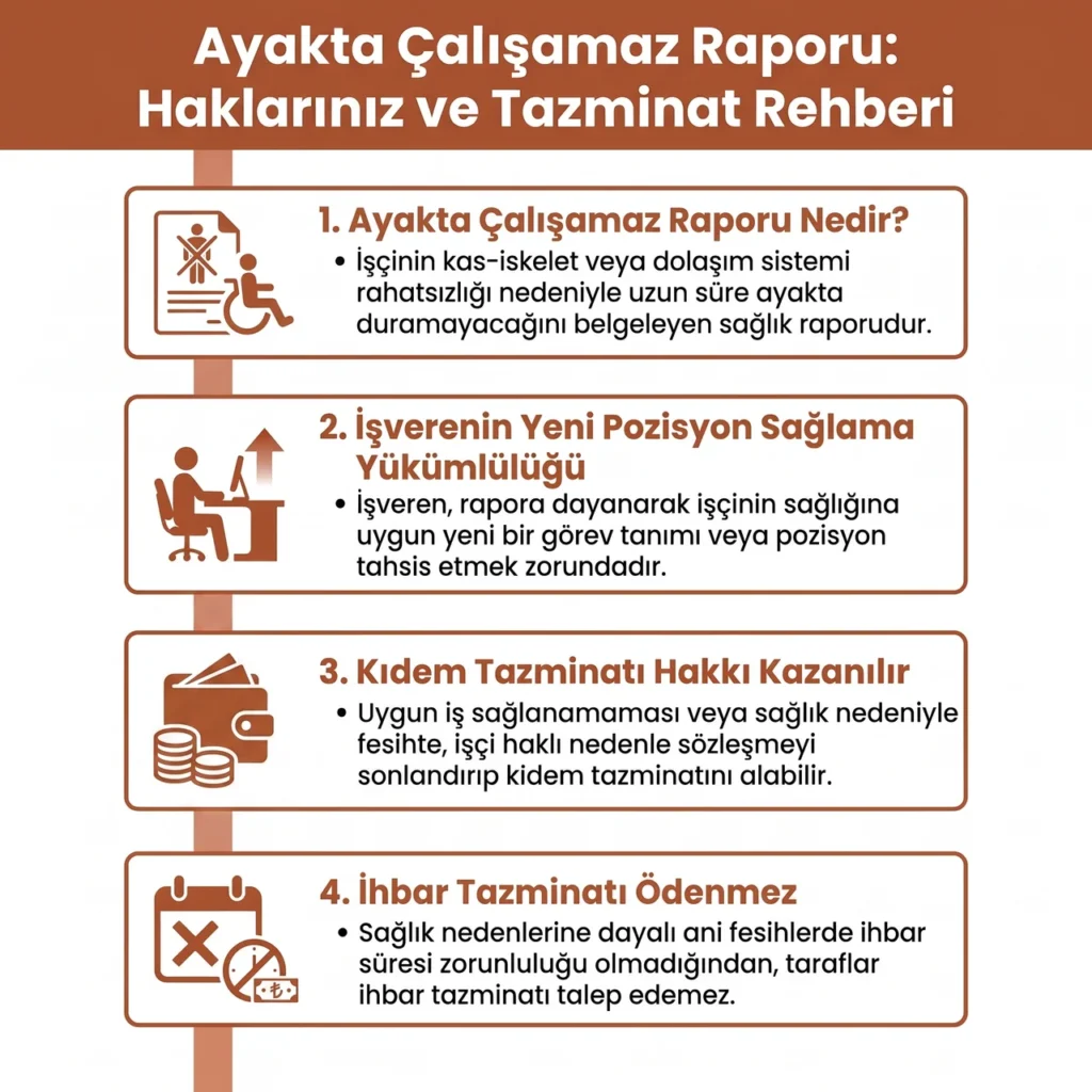 Ayakta Çalışamaz Raporuyla Sağlık Sebebiyle Fesih