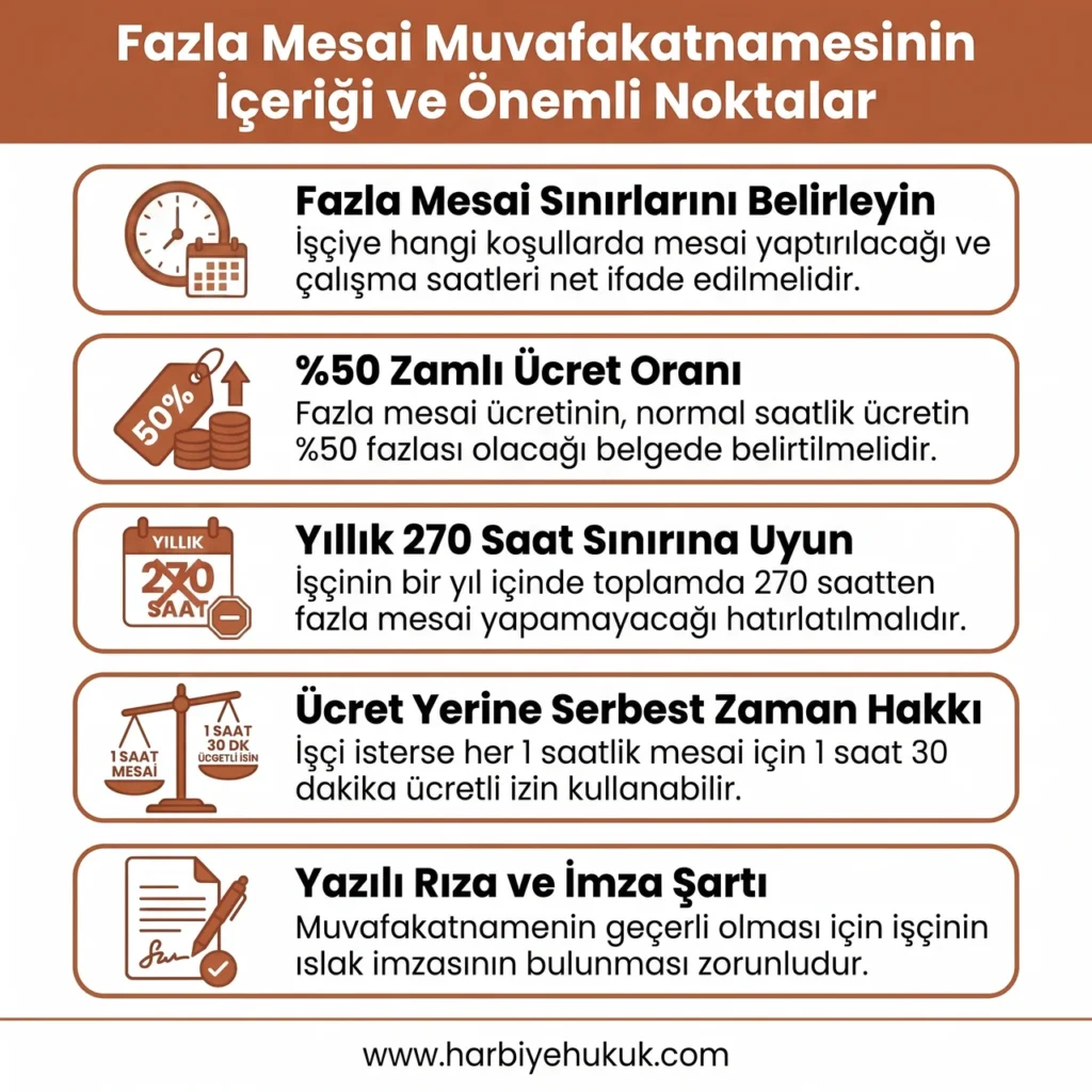 Fazla Mesai Muvafakatnamesinin İçeriği ve Önemli Noktalar