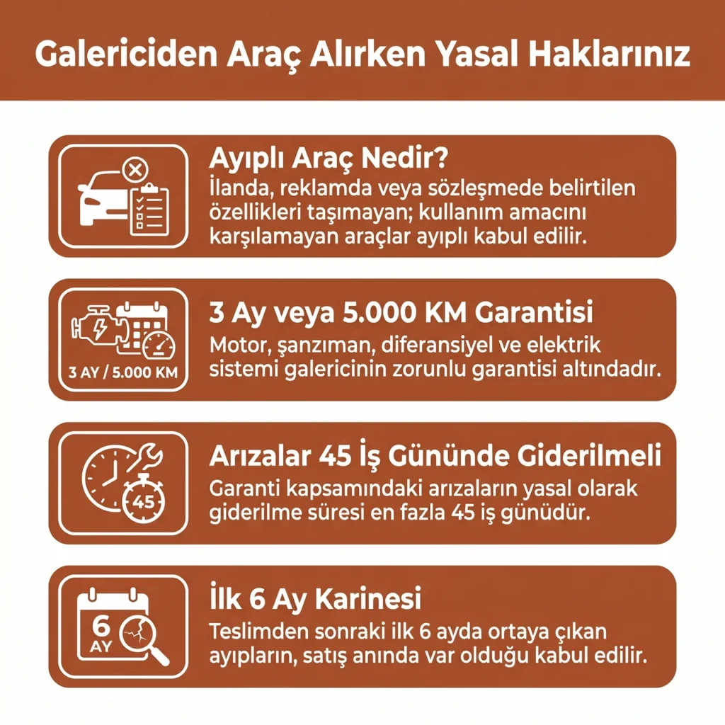 Galericiden Ayıplı Araç Alımında Haklar