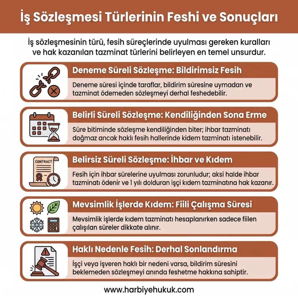 İş Sözleşmesi Türleri ve Feshi