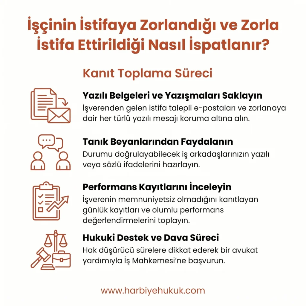 İşçinin İstifaya Zorlandığı ve Zorla İstifa Ettirildiği Nasıl İspatlanır?