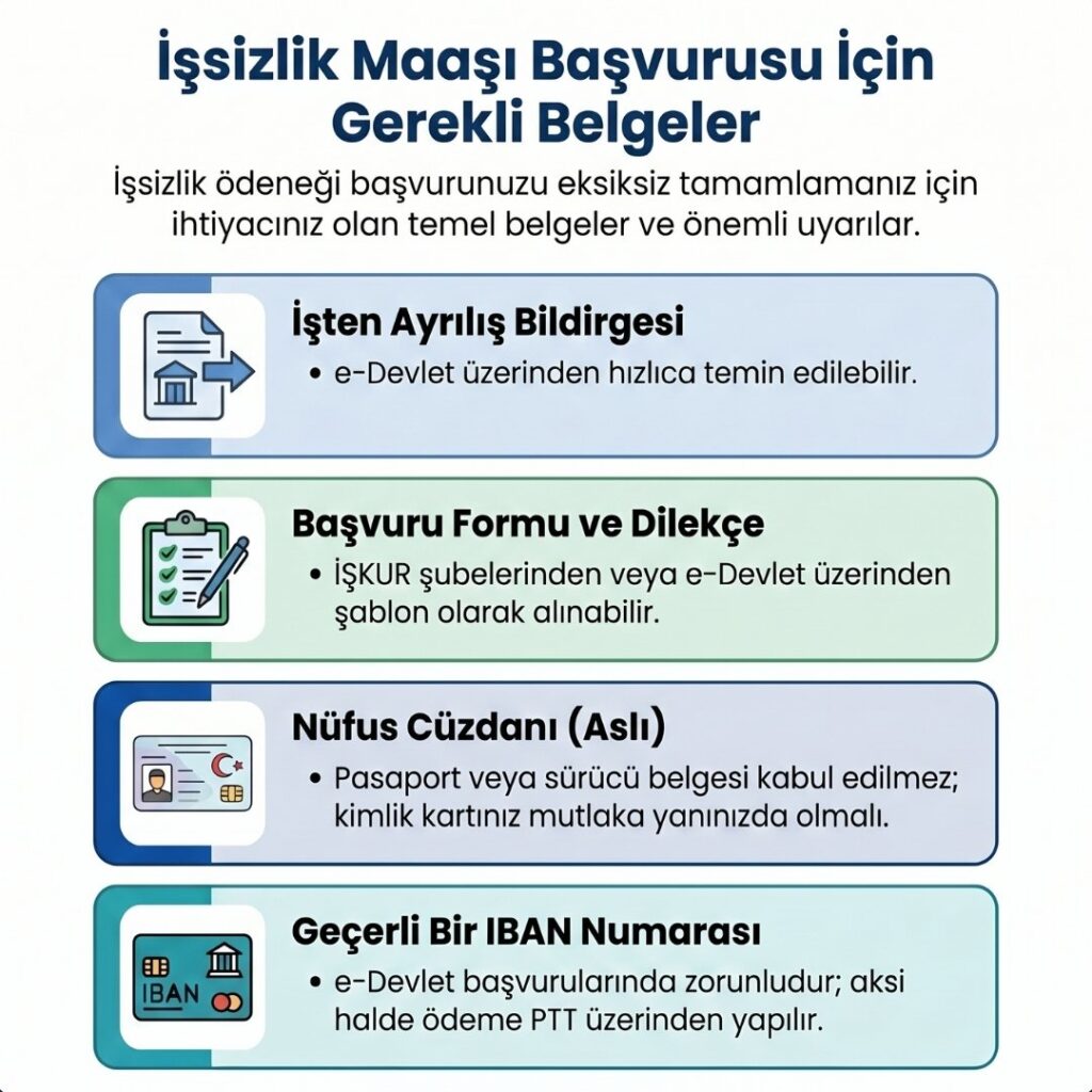 İşsizlik Maaşı İçin Gerekli Evraklar