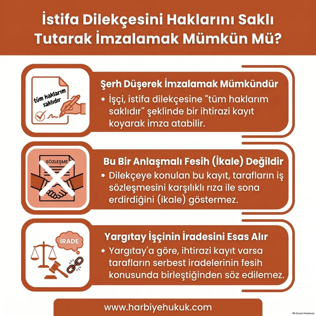 İstifa Dilekçesini Haklarını Saklı Tutarak İmzalamak Mümkün Mü?