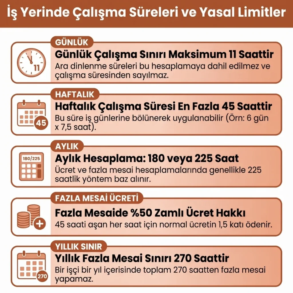 İşyerinde Çalışma Sürelerinde Limitler
