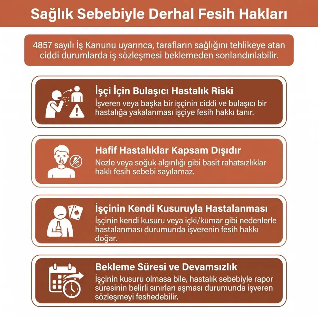 Sağlık Sebebiyle Derhal Fesih Hakları