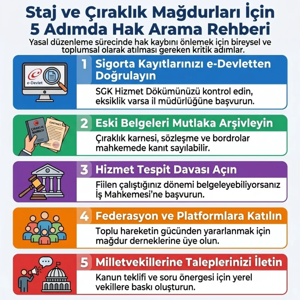 Staj ve Çıraklık Mağdurları Neler Yapmalıdır?