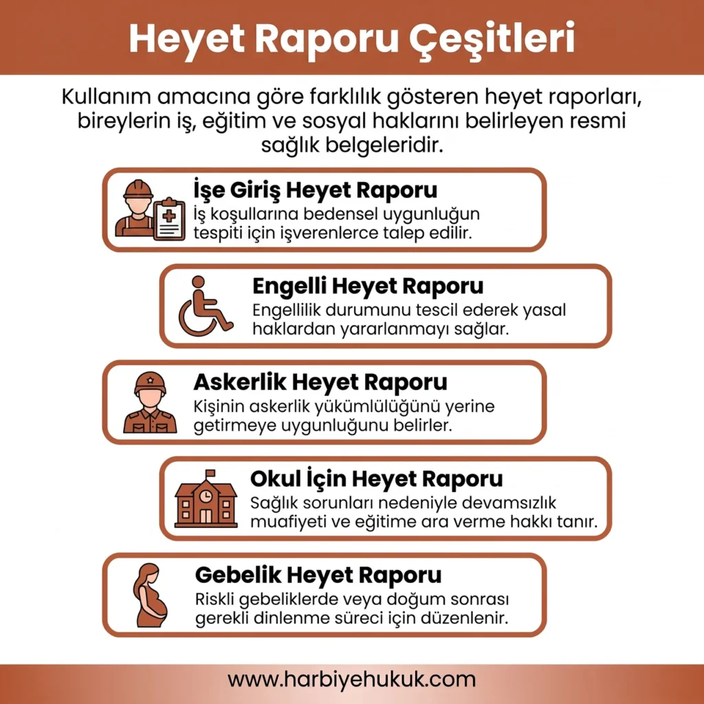 Heyet Raporu Çeşitleri ve Kullanımı
