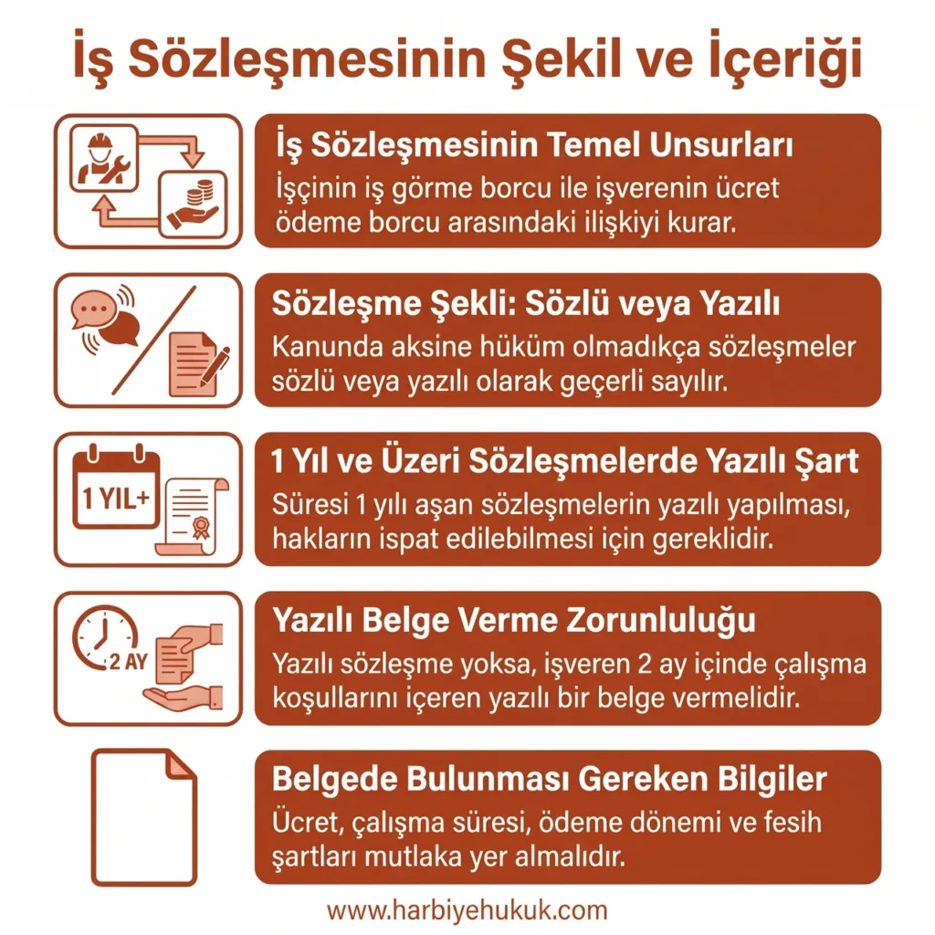 İş Sözleşmesinin Şekil ve İçeriği