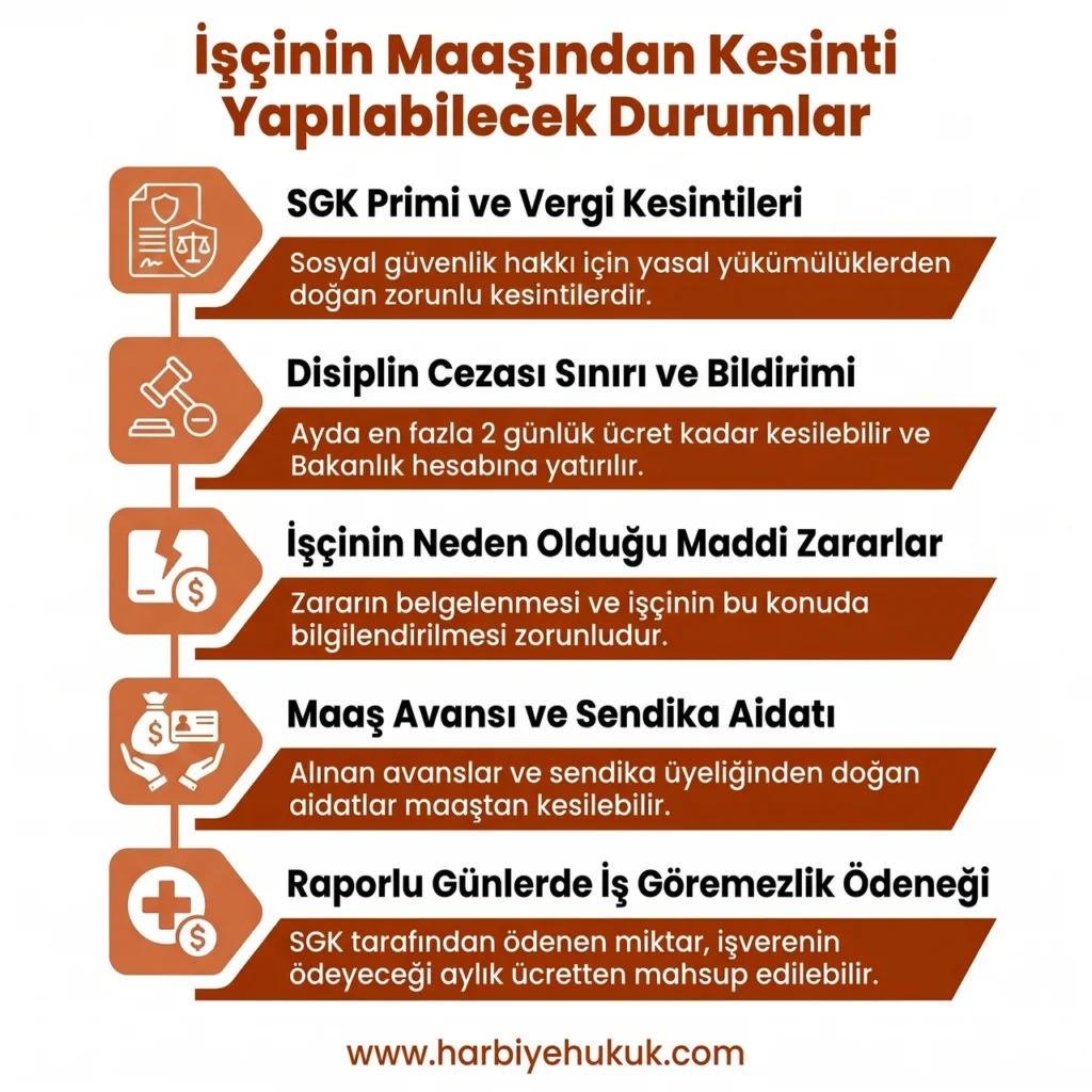 İşçinin Maaşından Kesinti Yapılabilecek Durumlar