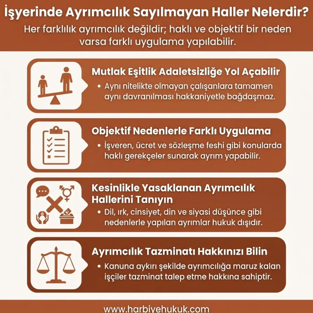İşyerinde Ayrımcılık Sayılmayan Haller Nelerdir?