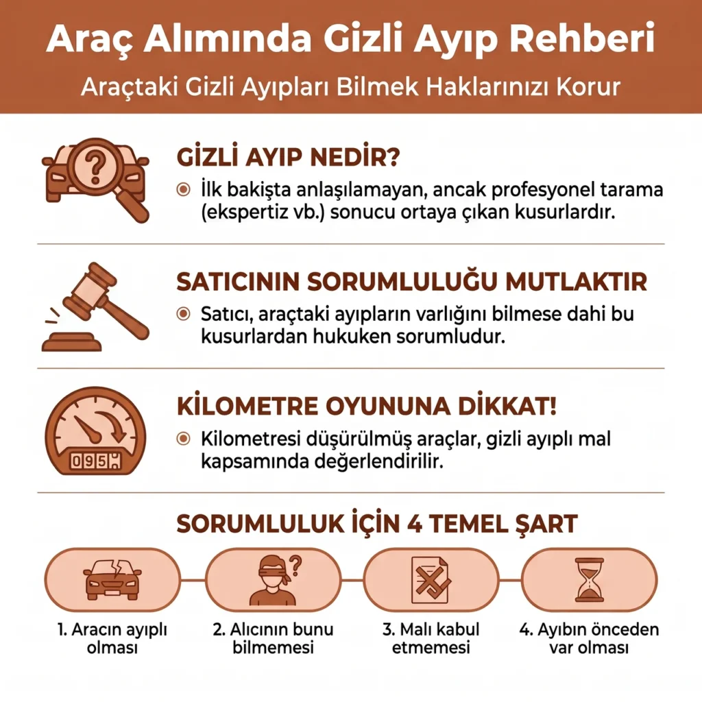 Kilometresi Düşürülmüş Araç Alımında Gizli Ayıp