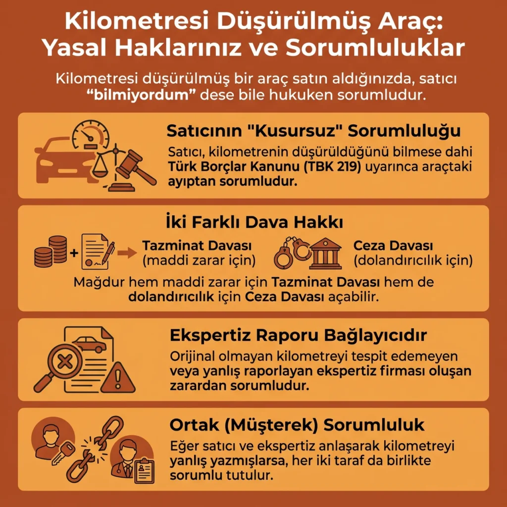 Kilometresi Düşürülmüş Araç Durumunda Yasal Haklar