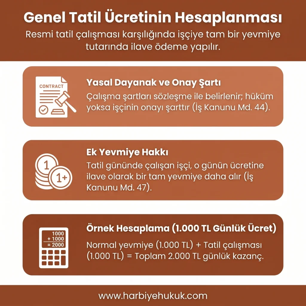 Genel Tatil Ücretinin Hesaplanması