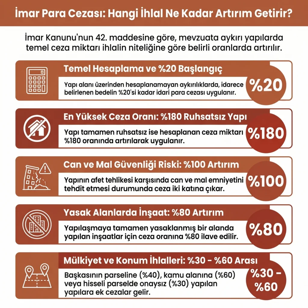 İmar İhlal Para Cezası Artırım Oranları