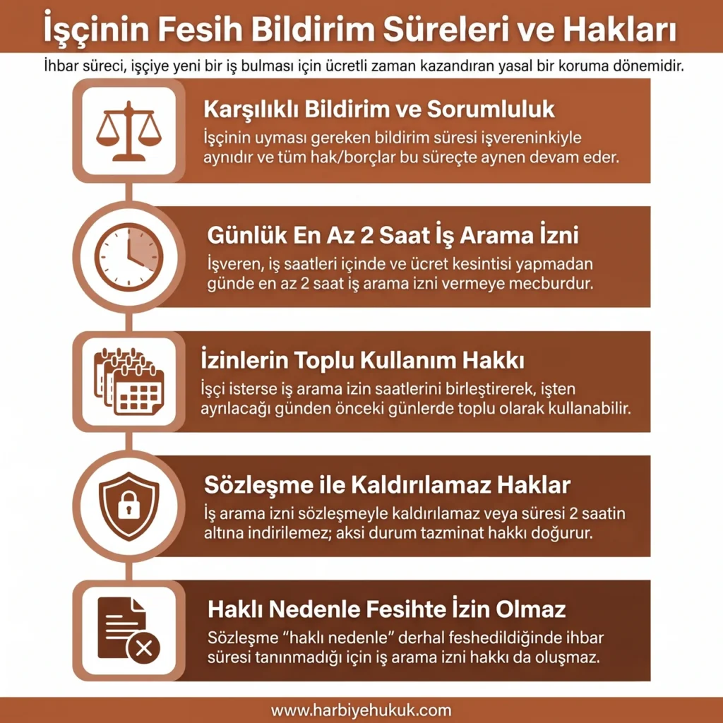 İşçinin Fesih Bildirim Süreleri ve Hakları