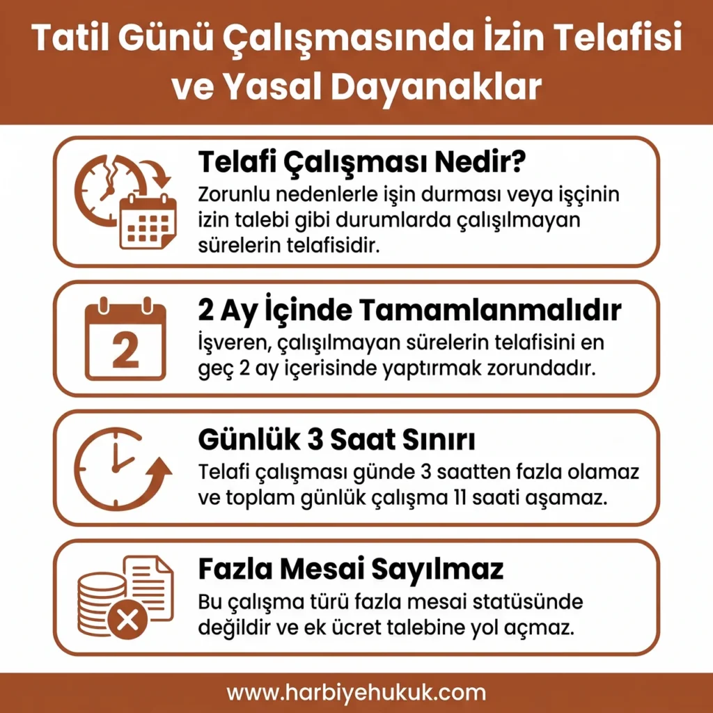 Tatil Günü Çalışmasında İzin Telafisi ve Yasal Dayanaklar