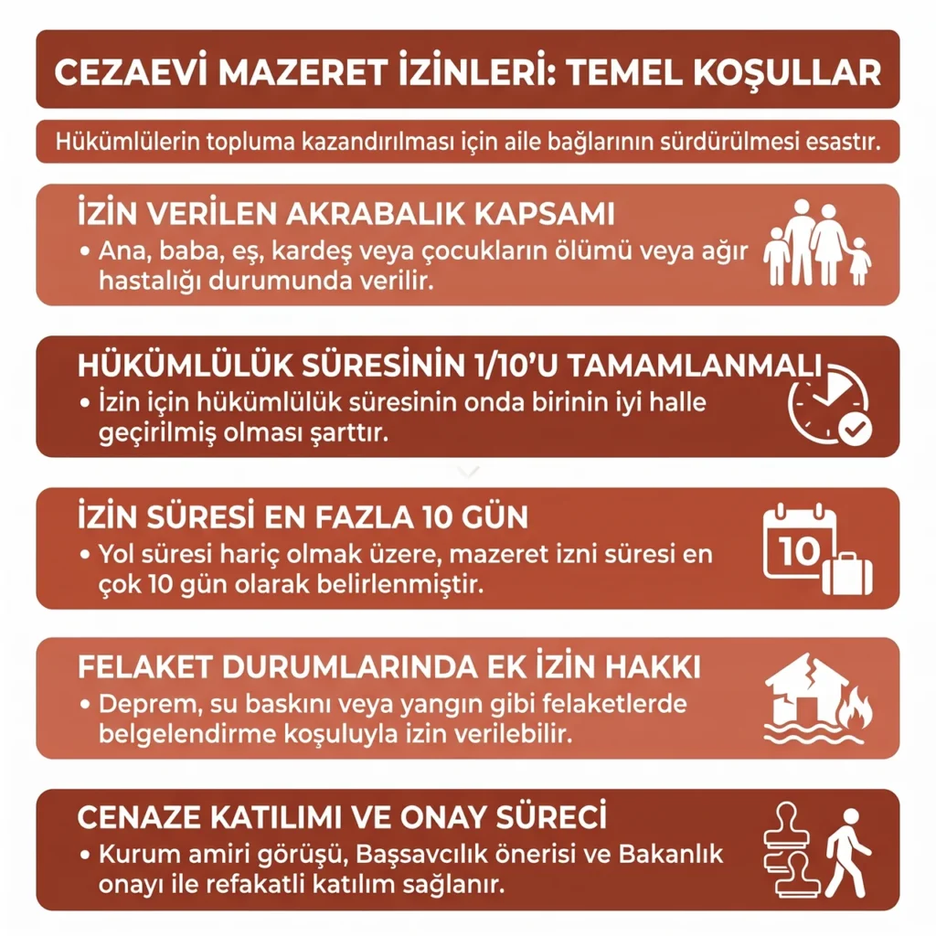 Cezaevi Mazeret İzni Kuralları