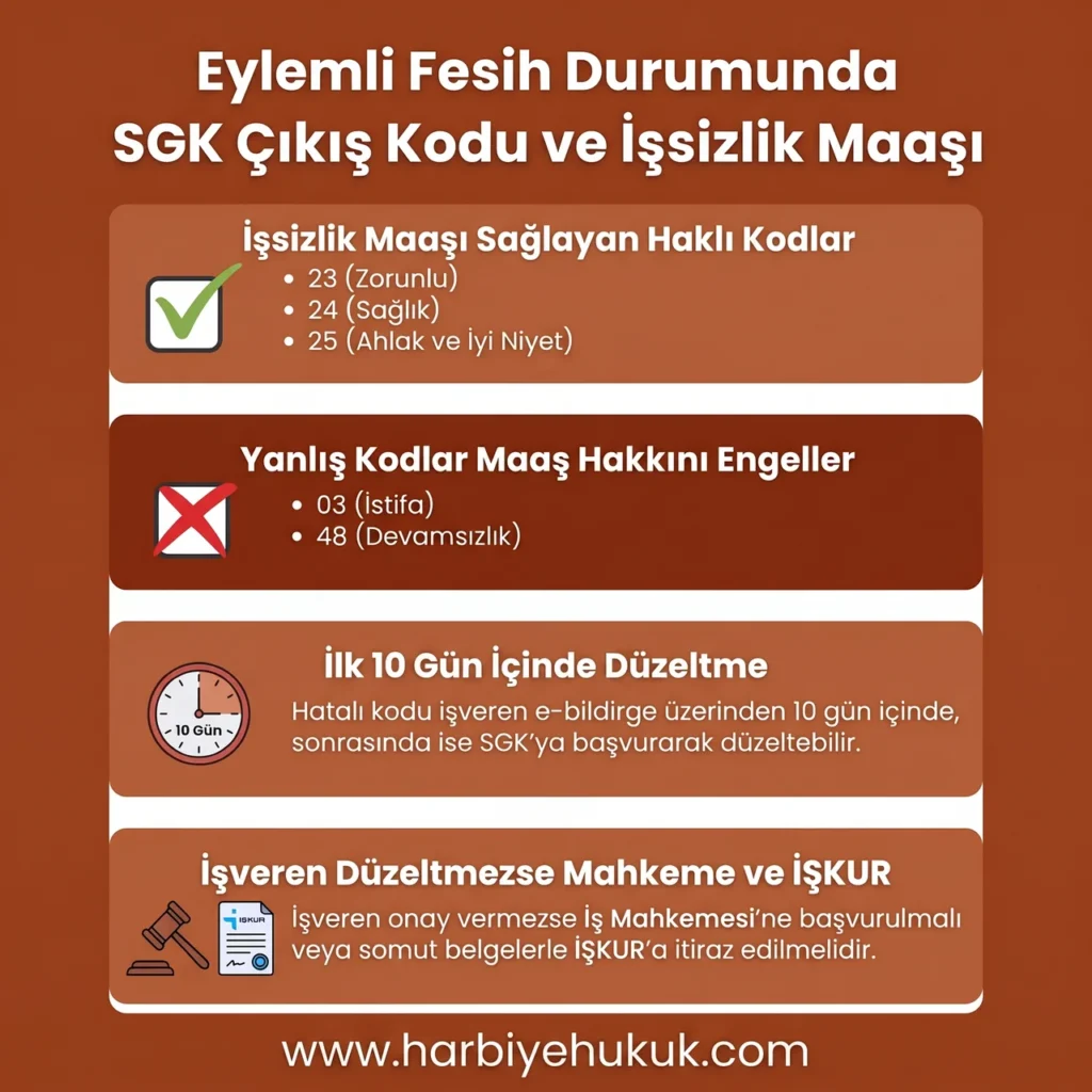 Fesih ve SGK Çıkış Kodları